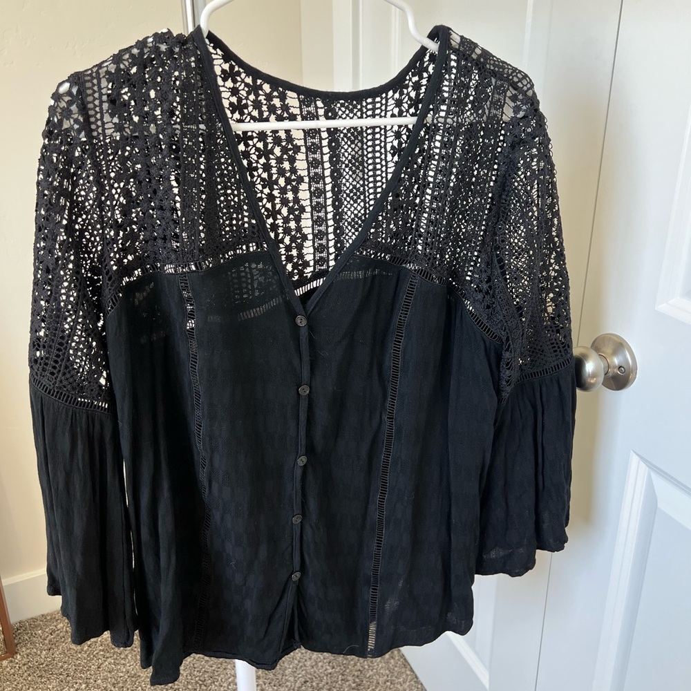 Women’s Black Lace Blouse